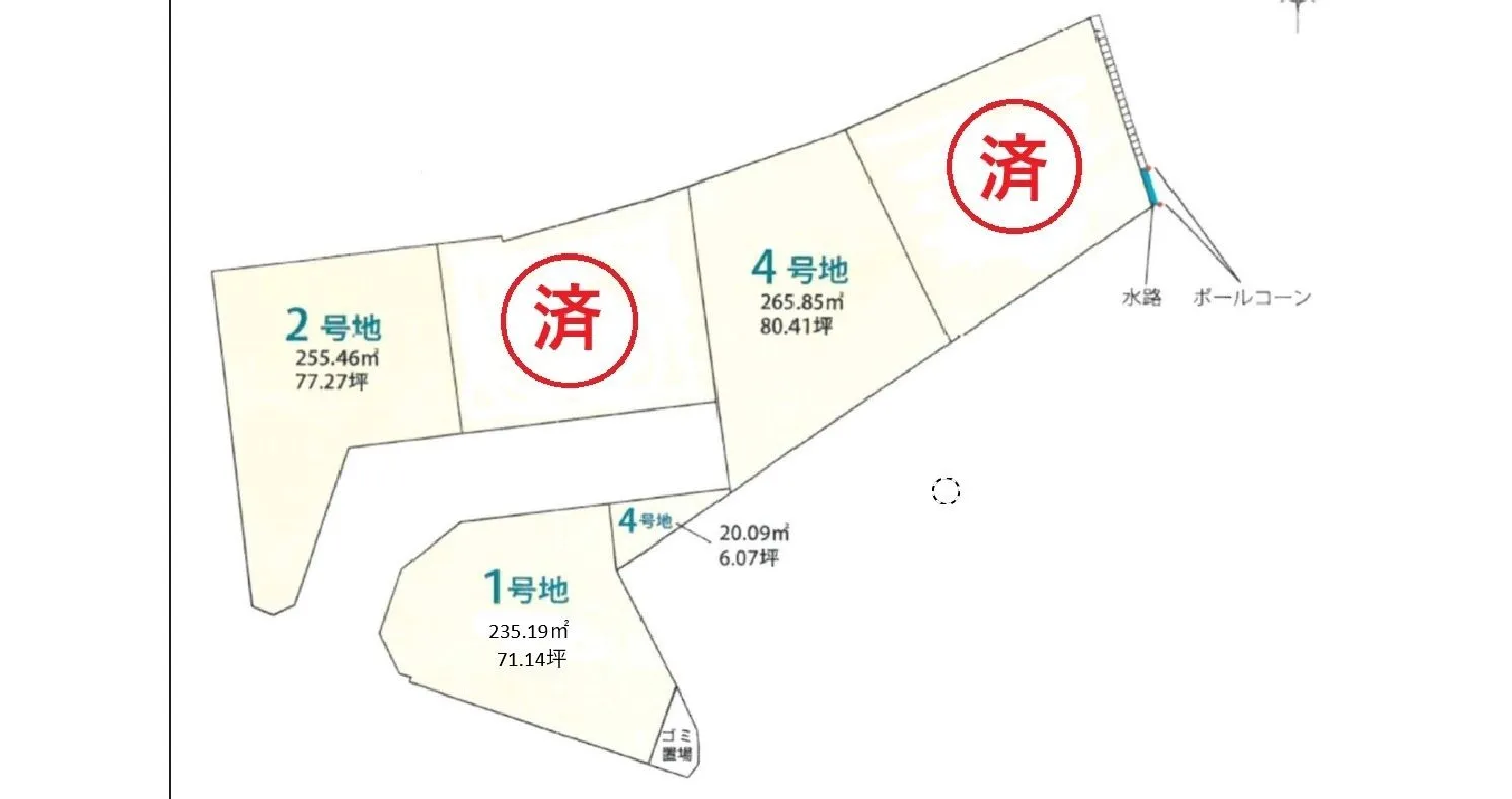 八女市馬場5区画分譲地 - 画像3