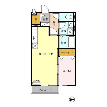 アヴァンセB棟206 - 画像2