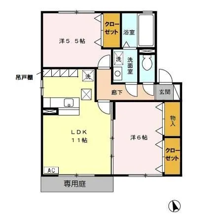 アルシオネB棟105 - 画像2