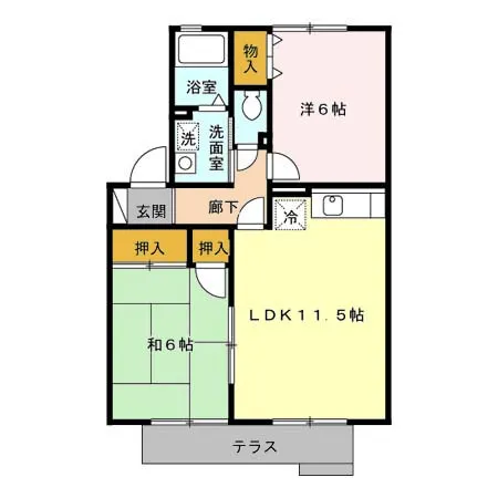 グレープヒルズ羽犬塚ⅠA棟103 - 画像2