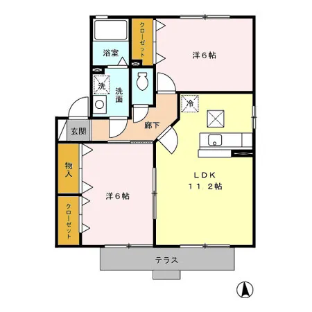 アヴァンセA棟101 - 画像2