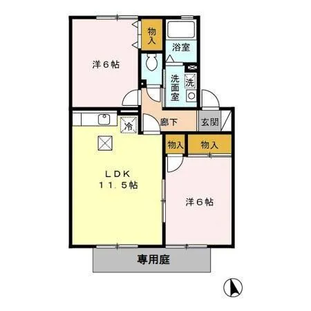 サンライフ市の玉A棟102 - 画像2