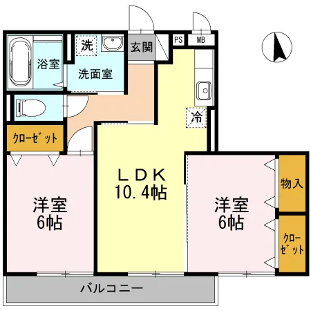 グランドールB棟301 - 画像2