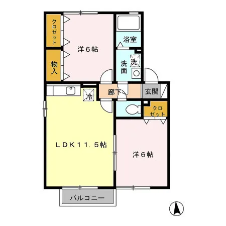 アネックス・マリーB棟207 - 画像2