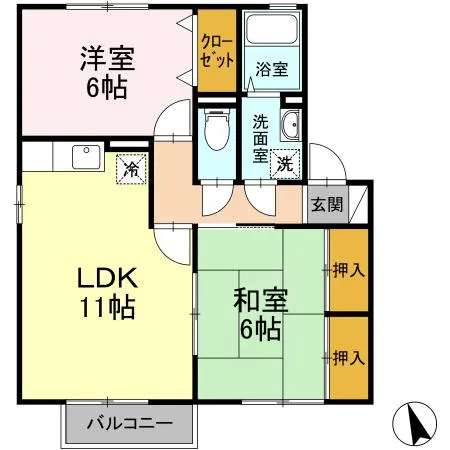 キャッスル徳久A棟202 - 画像2