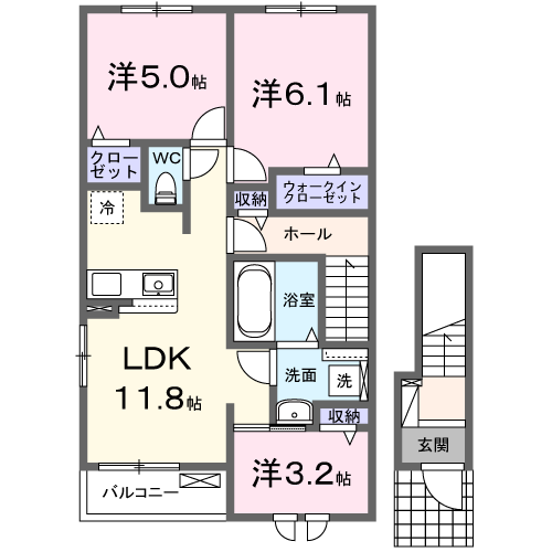 ヴィラ　グレース201 - 画像2