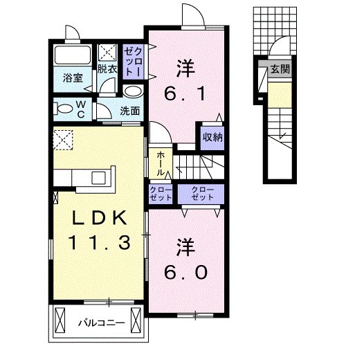 インターハイム　ハナミズキ202 - 画像2