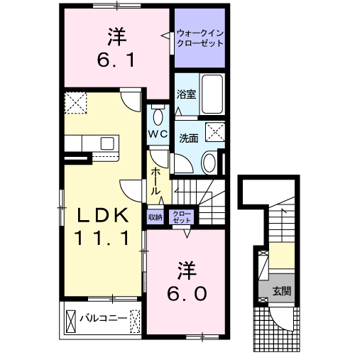 ハートホームズ弐番館201 - 画像2